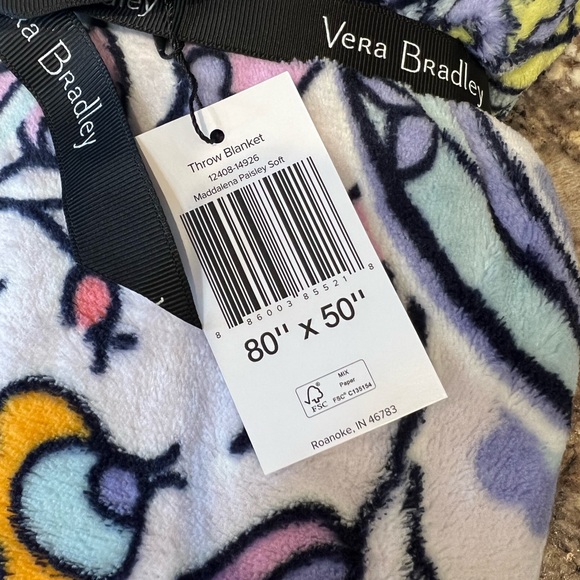 Vera Bradley Fleece Throw Blanket - Picture 5 of 5